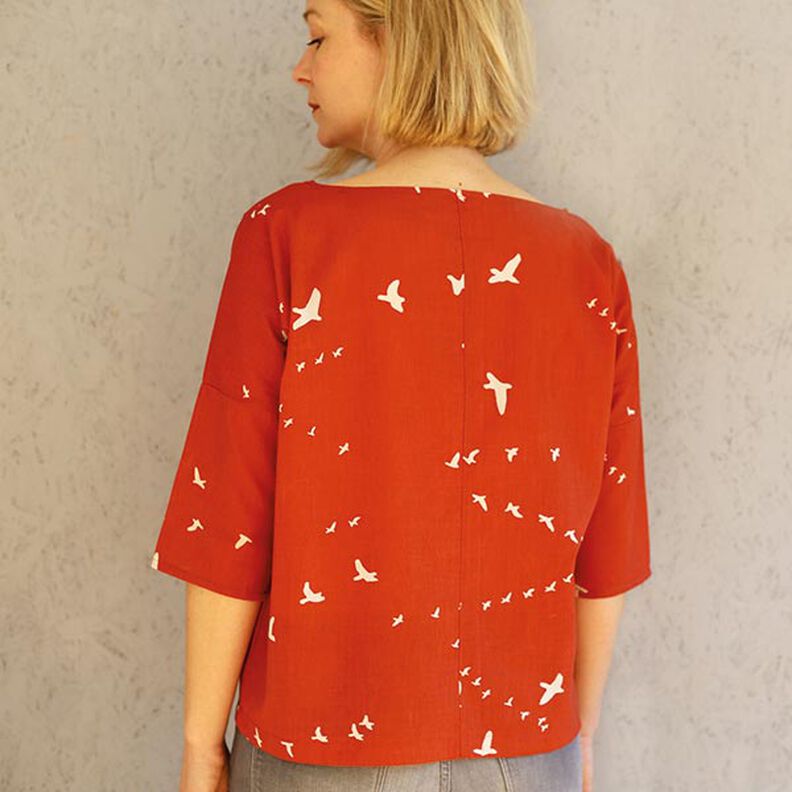 FRAU AIKO - korte blouse met zakken, Studio Schnittreif  | XXS -  L,  image number 4