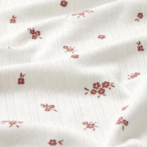 Ajour Katoenjersey Landhuisbloemen – ivoor, 