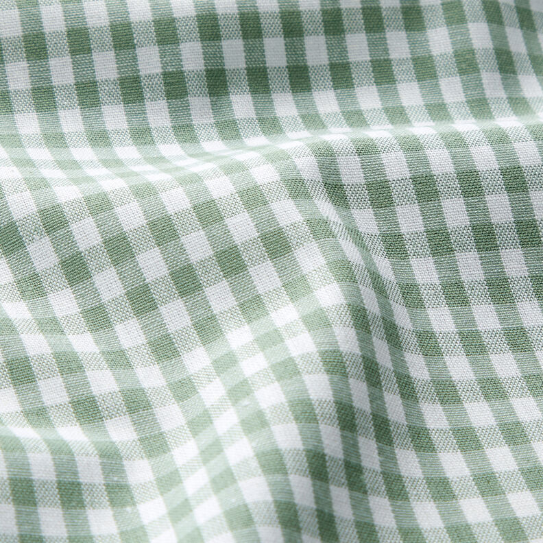 Katoenen stof Vichy ruit 0,5 cm – salie/wit,  image number 2