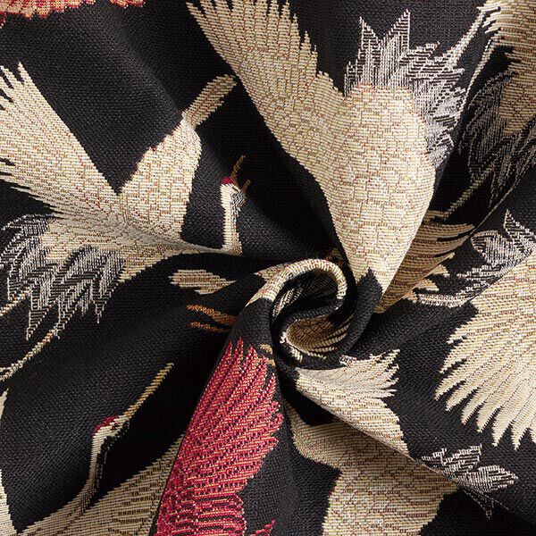 Decostof Gobelin Kraanvogels – zwart/wit,  image number 4
