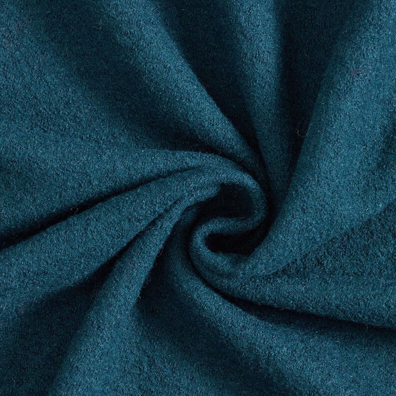 Lichtgewicht gebreide stof van een viscose- en wolmix – oceaanblauw,  image number 1