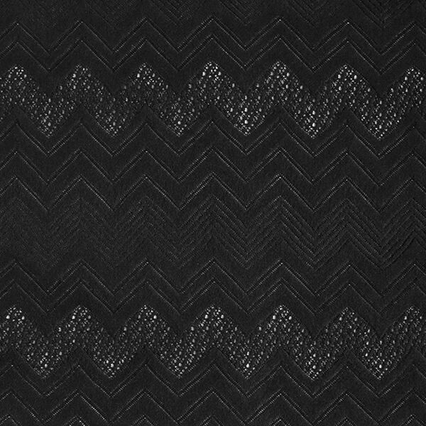 Wolmix zigzag gatenmotief – zwart,  image number 1