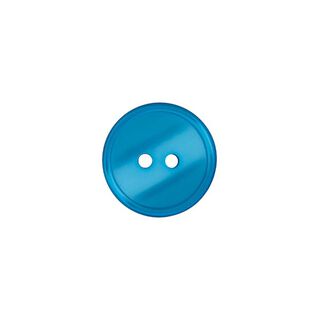 Polyester knoop 2-gats  – aquablauw, 