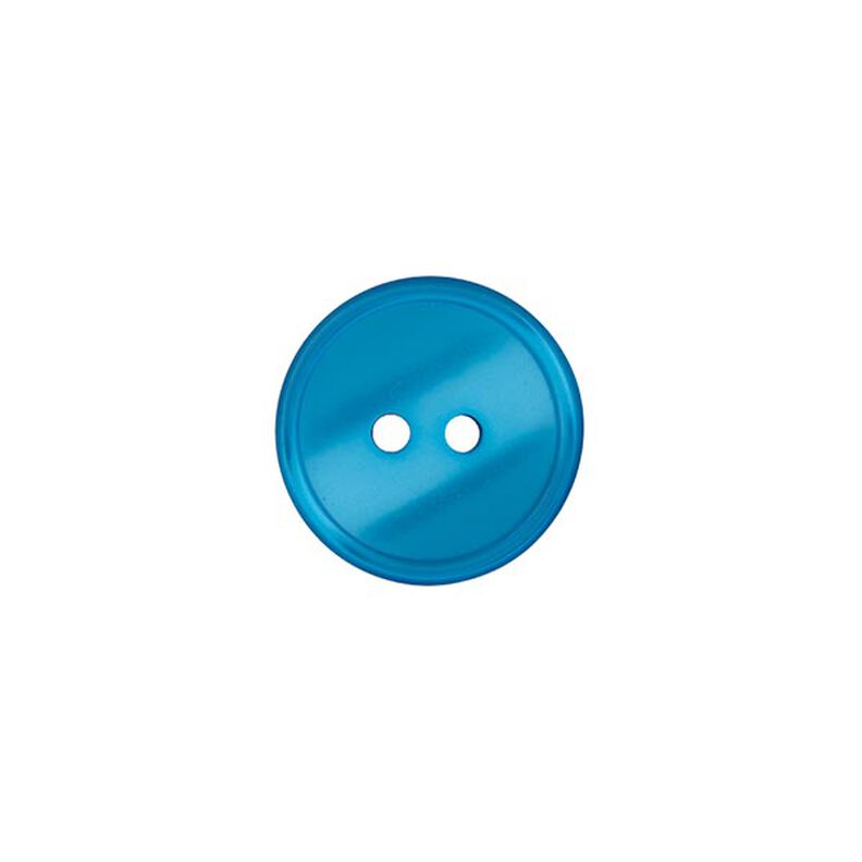 Polyester knoop 2-gats  – aquablauw,  image number 1