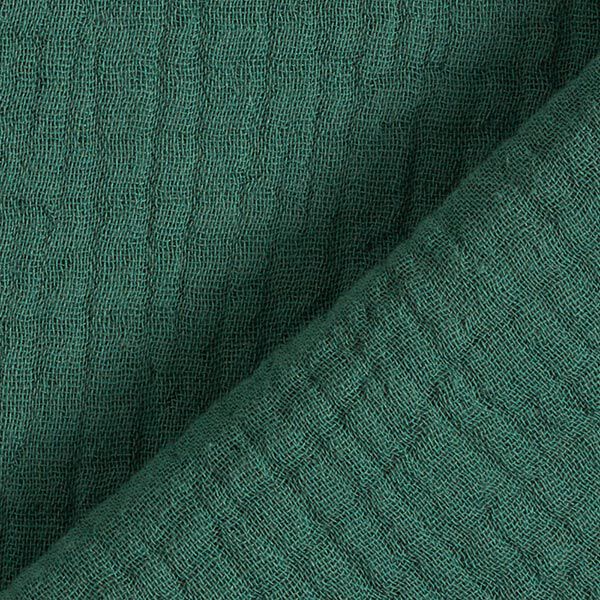 GOTS Drielaagse katoenen mousseline – donkergroen, image number 5