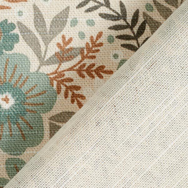 Decostof half panama bloemenpracht – riet/natuur,  image number 4