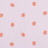 Mousseline/dubbel gehaakte stoffen opgestikte grote bloemen | Poppy Fabrics – pastelviolet/perzik,  thumbnail number 1