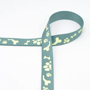 Reflecterende geweven tape Hondenriem [20 mm] – salie, 