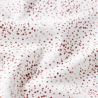 Biologische katoenjersey Grappige stippen – ecru/signaalrood, 