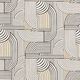 Decostof Half panama abstracte bogen – zwart,  thumbnail number 1