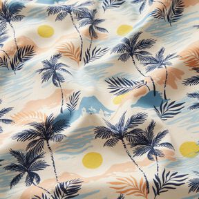Katoenjersey Hawaii-gevoel Digitaal printen – creme, 