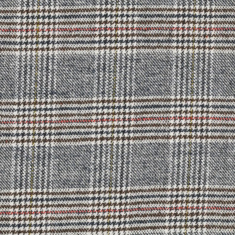 Jasstof katoenmix Glencheck – wit/nachtblauw, image number 1