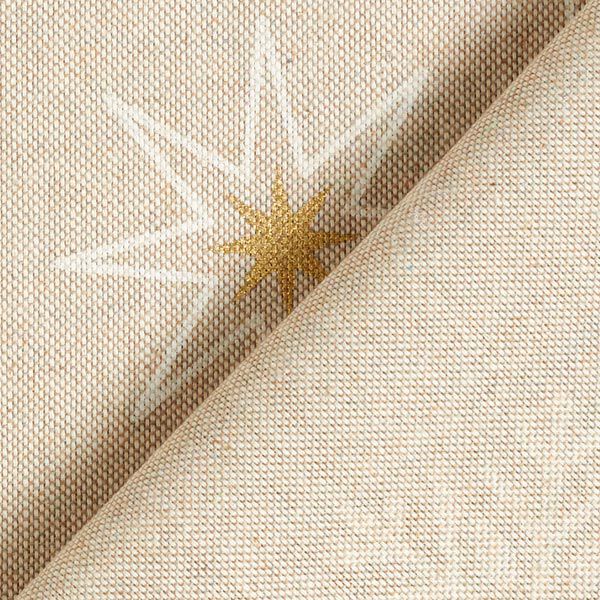 Decostof half panama Glinsterende sterren – goud/wit,  image number 5