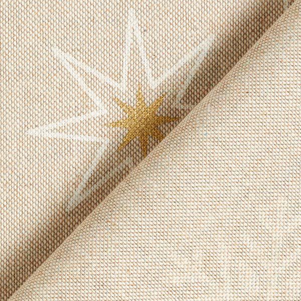 Decostof half panama Glinsterende sterren – goud/wit, image number 5