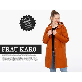 FRAU KARO - gevoerde parka met capuchon en opgestikte zakken, Studio Schnittreif  | XS -  XXL, 