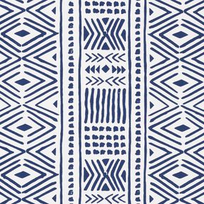 Decostof canvas Etno – marineblauw/wit, 