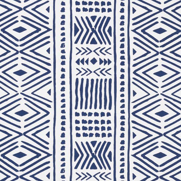 Decostof canvas Etno – marineblauw/wit,  image number 1