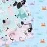 Katoenen stof Cretonne abstracte honden – hemelsblauw/roos,  thumbnail number 5