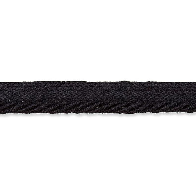 Koord-paspelband [9 mm] - zwart,  image number 1