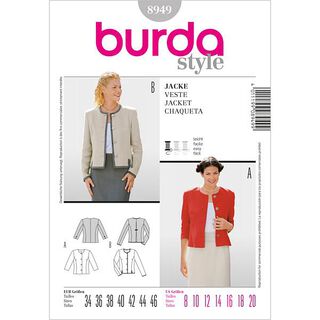 Kort jack, Burda 8949, 