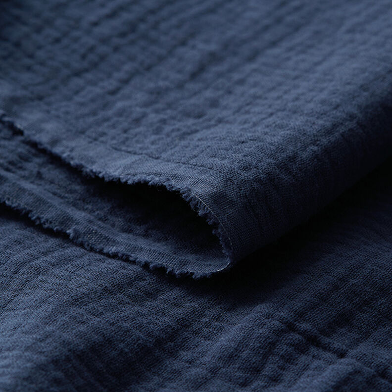 Mousseline/dubbel gehaakte stoffen – marineblauw,  image number 5