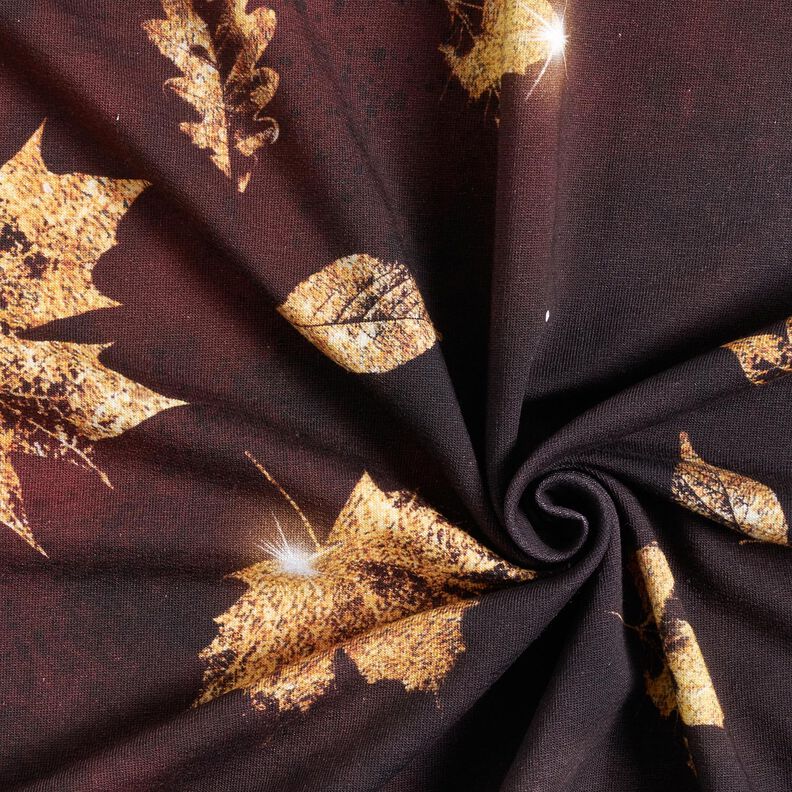 French Terry Gouden herfst | Glitzerpüppi – roodbruin/goud, image number 3