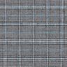 Viscosemix abstracte glencheck – koningsblauw/zwart,  thumbnail number 1