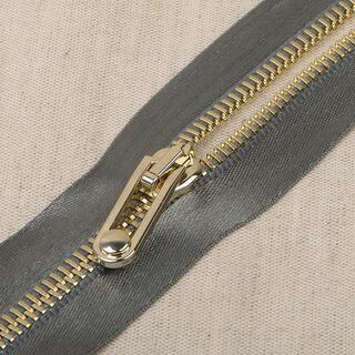 Glanzende ritssluiting  – anthraciet/goud, 