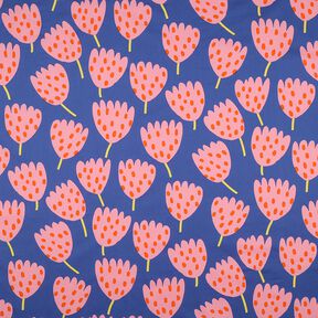 Katoenpopeline Tulips | Nerida Hansen – blauwlila/roze, 