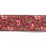 Elastiek paisley [ 3,5 cm ] – framboos/groen,  thumbnail number 1