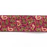 Elastiek paisley  [ 3,5 cm ] – framboos/groen,  thumbnail number 1