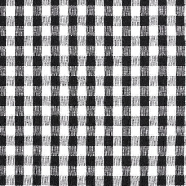 Katoenen stof Vichy - 1 cm – zwart, image number 1