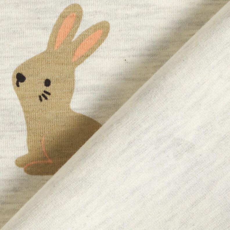 Katoenjersey Konijntjes en harten | Poppy Fabrics – ecru,  image number 4