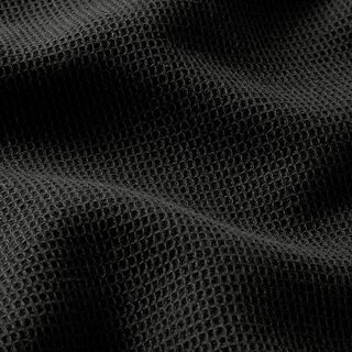 Wafelpiqué mini – zwart, 