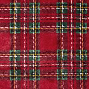 Gezellige fleece klassieke ruit – donkerrood/dennengroen, 