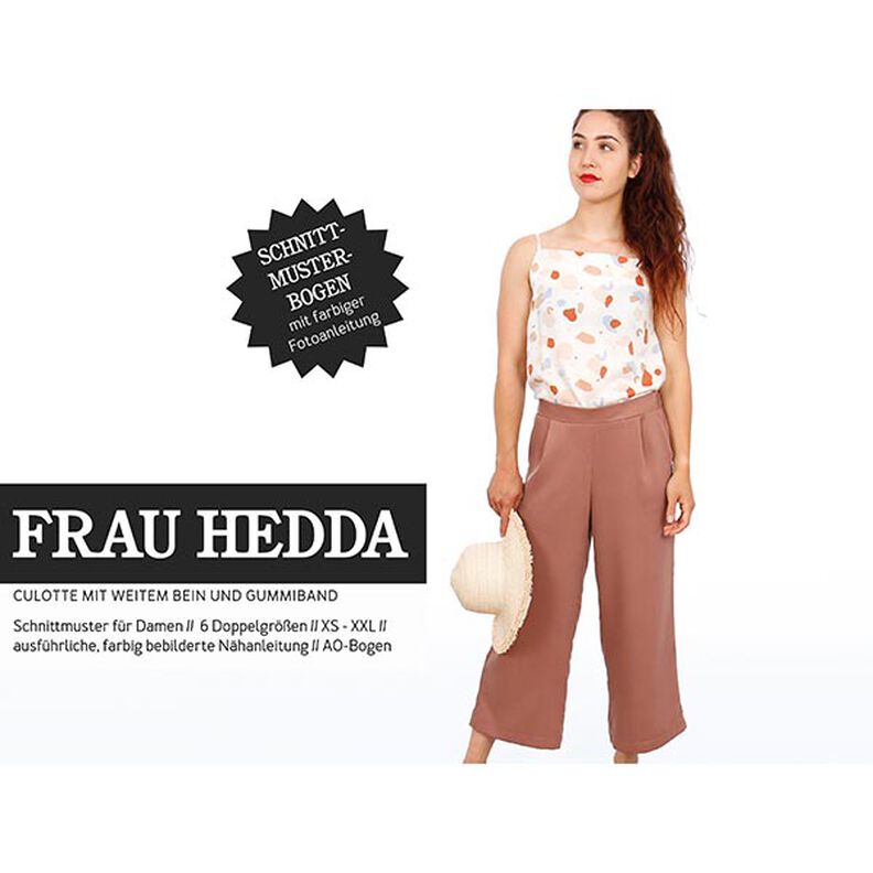 FRAU HEDDA - culotte met wijde pijpen en elastische tailleband, Studio Schnittreif | XS - XXL,  image number 1