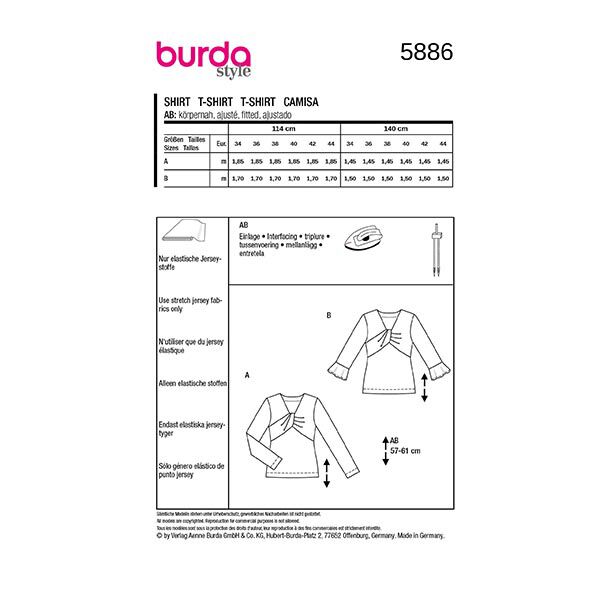 Shirt | Burda 5886 | 34-44, image number 9