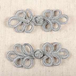Passementen sluiting [ 3 x 8 cm ] – zilver, 