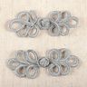 Passementen sluiting [ 3 x 8 cm ] – zilver,  thumbnail number 1