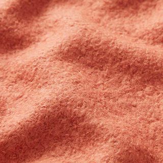 Mantelboucle effen – terracotta, 