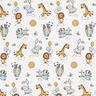 Katoenpopeline Babydieren op wolken – wit,  thumbnail number 1