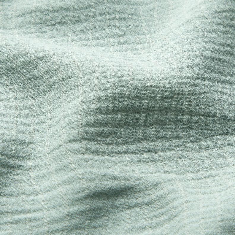 Linnen-katoen-mix Jacquard Golvenmotief – licht mint,  image number 2