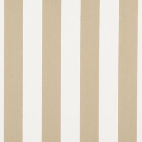 Outdoorstof Canvas Blokstrepen – donkerbeige/ivoor, 