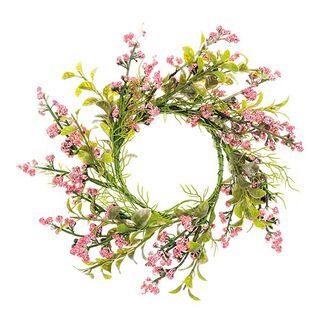 Deco bloemenkrans met bessen [Ø 10 cm/ 28 cm] – oudroze/groen, 