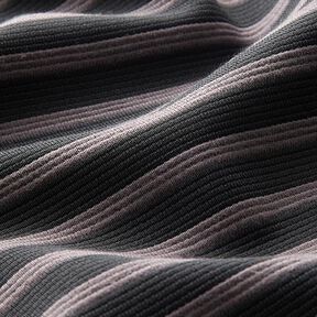 Jacquard jersey strepen – mauvegrijs/anthraciet, 