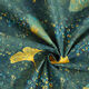 Katoenen stof cretonne Ginkgo – petroleum,  thumbnail number 3