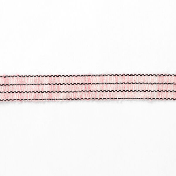 Webband Melange strepen [27 mm] – roze/zwart,  image number 2