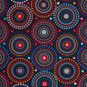 Badpakstof Mandala – zwart blauw/vuurrood,  thumbnail number 6