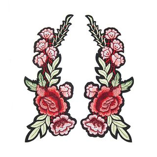 Patches Bloemenranken (10,5 x 22,8 cm) – rood, 