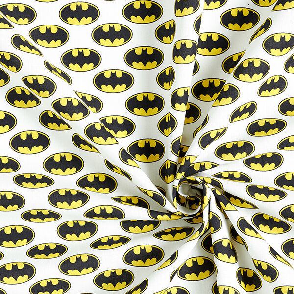 Cretonne Licentiestof Batman logo | DC Comics – wit, image number 3